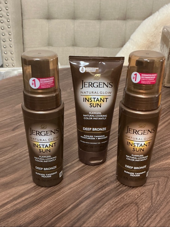 Jergens Other - (Jergens) Instant Sun Deep Bronze Trio – Brown and Gold Bottles